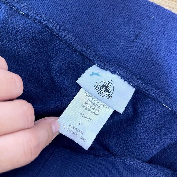 Disney Shorts Plus 3X Disneyland Blue Novelty My Happy Place Terry Cloth Pockets - Picture 4 of 11